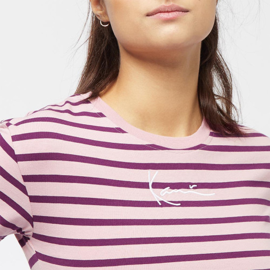 Karl Kani Γυναικεία κοντομάνικη μπλούζα Small Signature Tight Stripe Tee